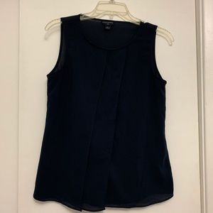 Petit banana republic layered blouse.navy blue
